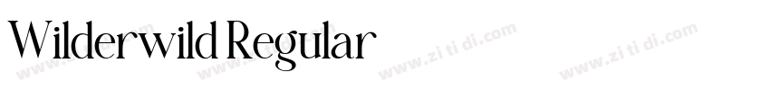 Wilderwild Regular字体转换